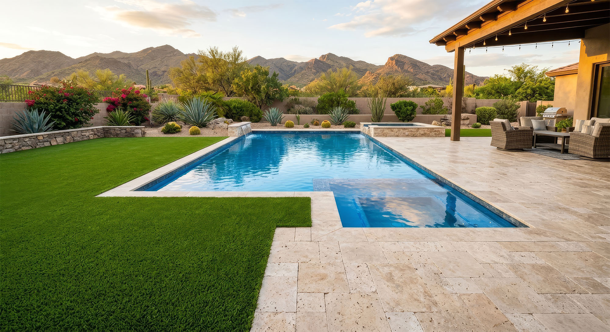 Natural stone installation